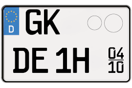 Historisches Saisonkennzeichen für Leichtkrafträder