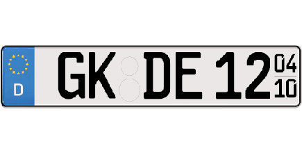 Saisonkennzeichen / Saison-Kfz-Nummernschild