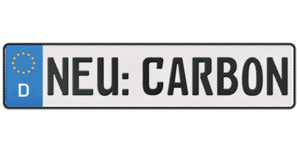 Carbon-Kennzeichen fürs Auto