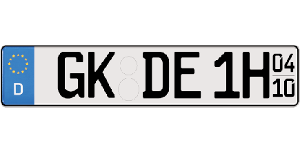 Historisches Saisonkennzeichen für Autos