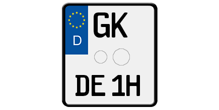 Historisches Motorradkennzeichen