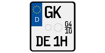 Historisches Saisonkennzeichen fürs Motorrad