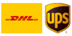 DHL und UPS Logo.